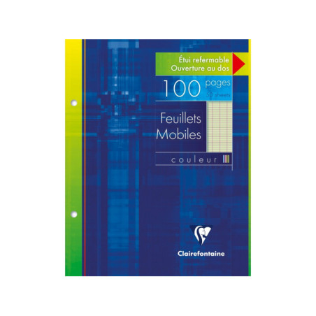 Mapa cu foi liniatura franceza A5+ (17 x 22 cm), culoare vernil, 50 f