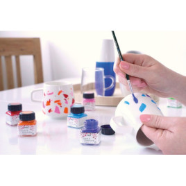 Vopsea pentru sticla și porțelan Classic Color Living Kreul, set 6 x 20 ml