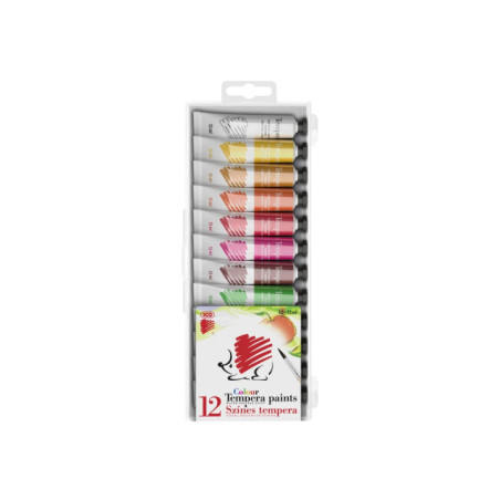 Acuarele tempera Ico Arici 12 ml, 12 culori/set
