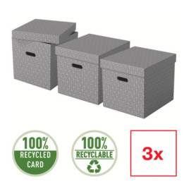 Cutie depozitare Esselte Home Recycled, carton reciclat si reciclabil