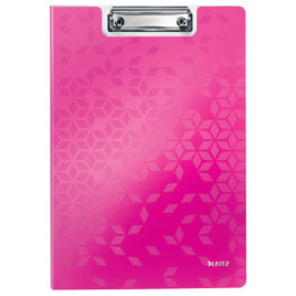 Clipboard Leitz WOW, dublu, polyfoam, A4, 100 coli, roz