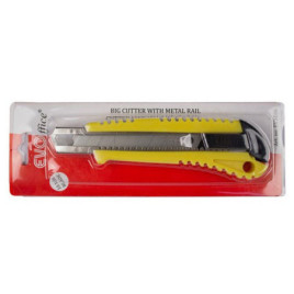 Cutter mare 18 mm EVOffice, sina metalica si sistem autoblocare, blis