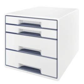Cabinet cu sertare Leitz WOW, 4 sertare, PS, A4, cu tavita organizare