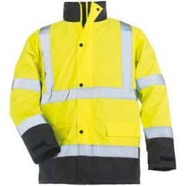Jacheta impermeabila Roadway, Hi-Viz, galben cu bleumarin, marime XL