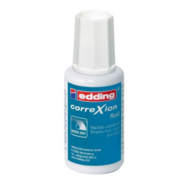 Fluid corector Edding, 20 ml, pe baza de solvent, aplicator cu pensul