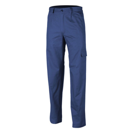 Pantaloni talie Partner albastru Royal bumbac 280g XXL, rezistenti, confortabili, cu buzunar pe lateral