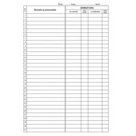 Condica de prezenta, A4, 50 file, fata-verso, 3 bucati/set