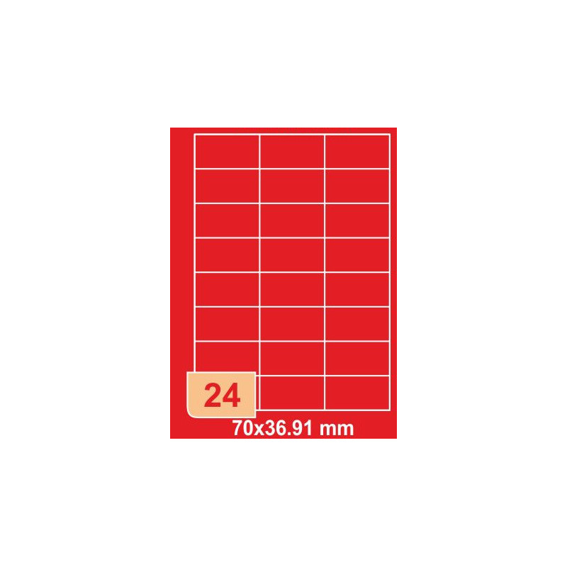 Etichete autoadezive albe 70x36.91 mm, 24/A4, 2400 etichete/top, 100 coli/top
