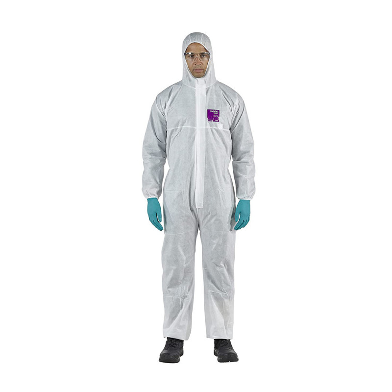 Combinezon Ansell, Microgard 1500, alb, tip 5/6, marime L