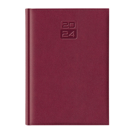 Agenda Dakota, A5, datata, hartie ivory, coperta bordeaux