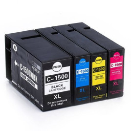 Set 4 cartuse cu cerneala originale Canon PGI1500XL BK/C/M/Y, 2500 pa